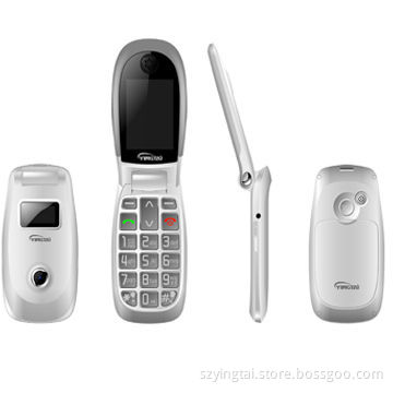 2013 Latest Simple Clamshell Senior Phones with 2.2-inch LCD, Desk-top Charger/Cradle Option